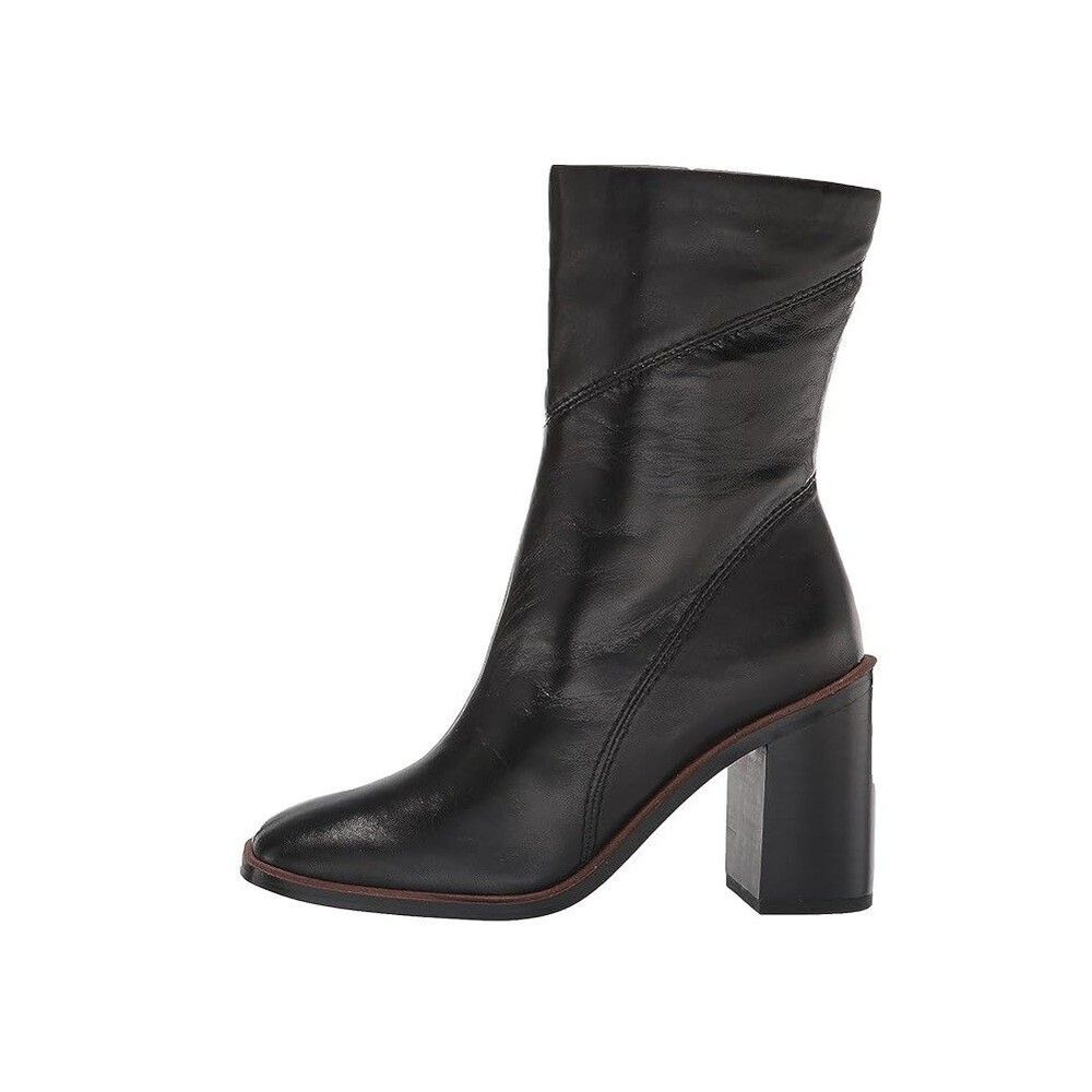 Franco Sarto Womens 10 M Black Leather Stevie Mid Shaft Boots DISPLAY MJ6